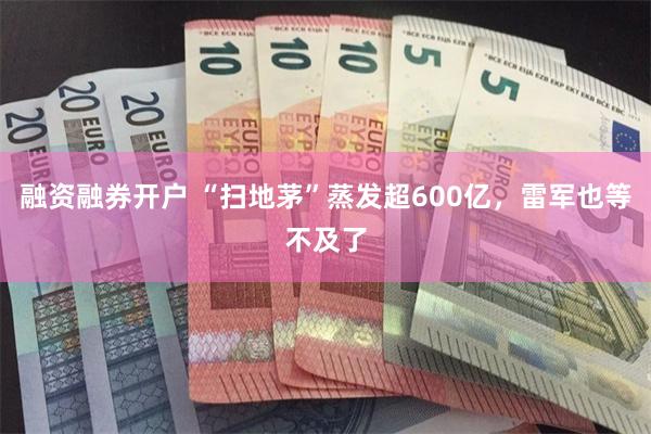融资融券开户 “扫地茅”蒸发超600亿，雷军也等不及了