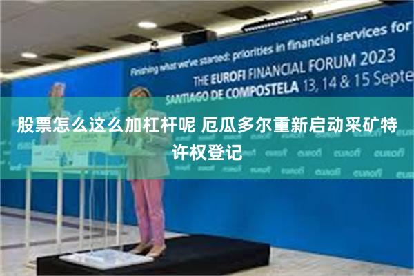 股票怎么这么加杠杆呢 厄瓜多尔重新启动采矿特许权登记